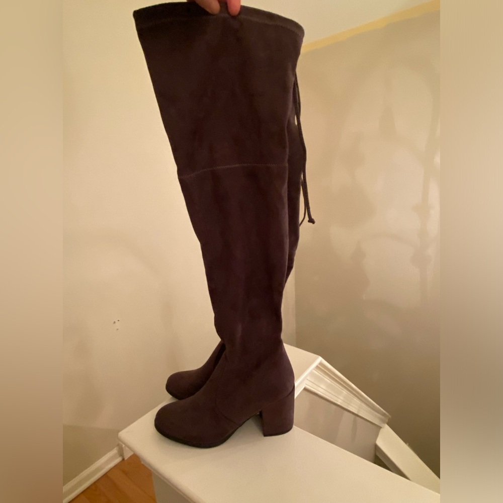 Brand New suede over the knee boots. Beautiful taupe color.
